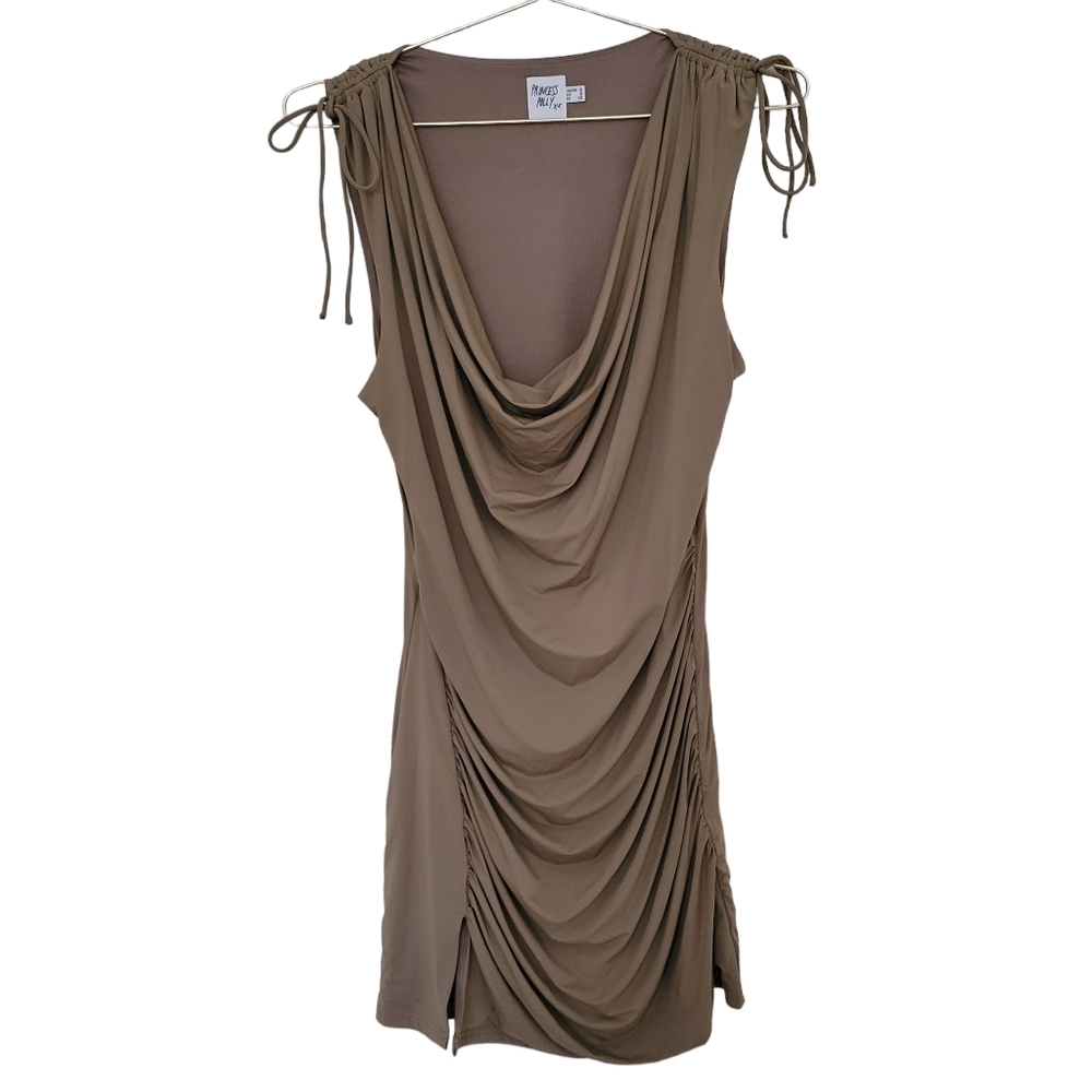 Princess Polly Taupe Ruched Mini Dress